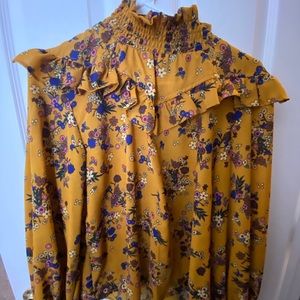 Mock turtleneck blouse